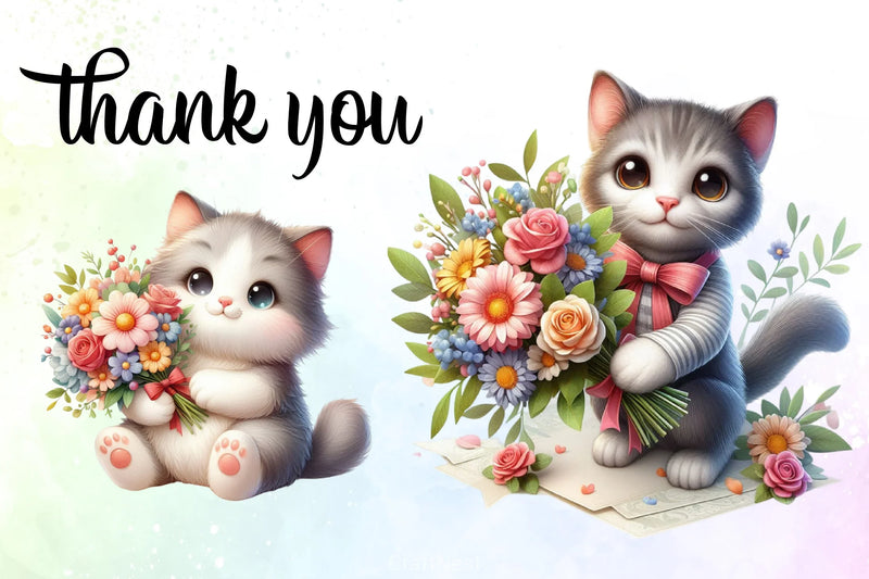 Cute Baby Cat Clipart Bundle 1 - CraftNest - Digital Crafting and Art