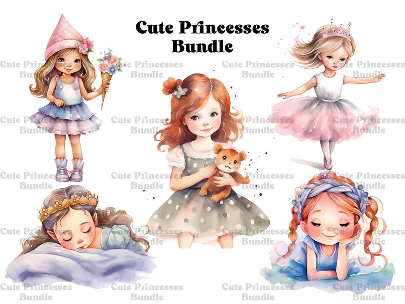 Cute Princesses Clipart - CraftNest