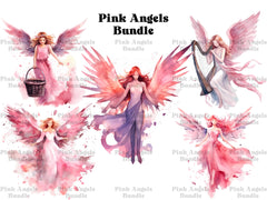 Pink Angels Clipart - CraftNest