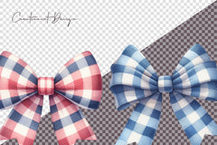 Watercolour Tartan & Plaid Bows Clipart Bundle - CraftNest - Digital Crafting and Art