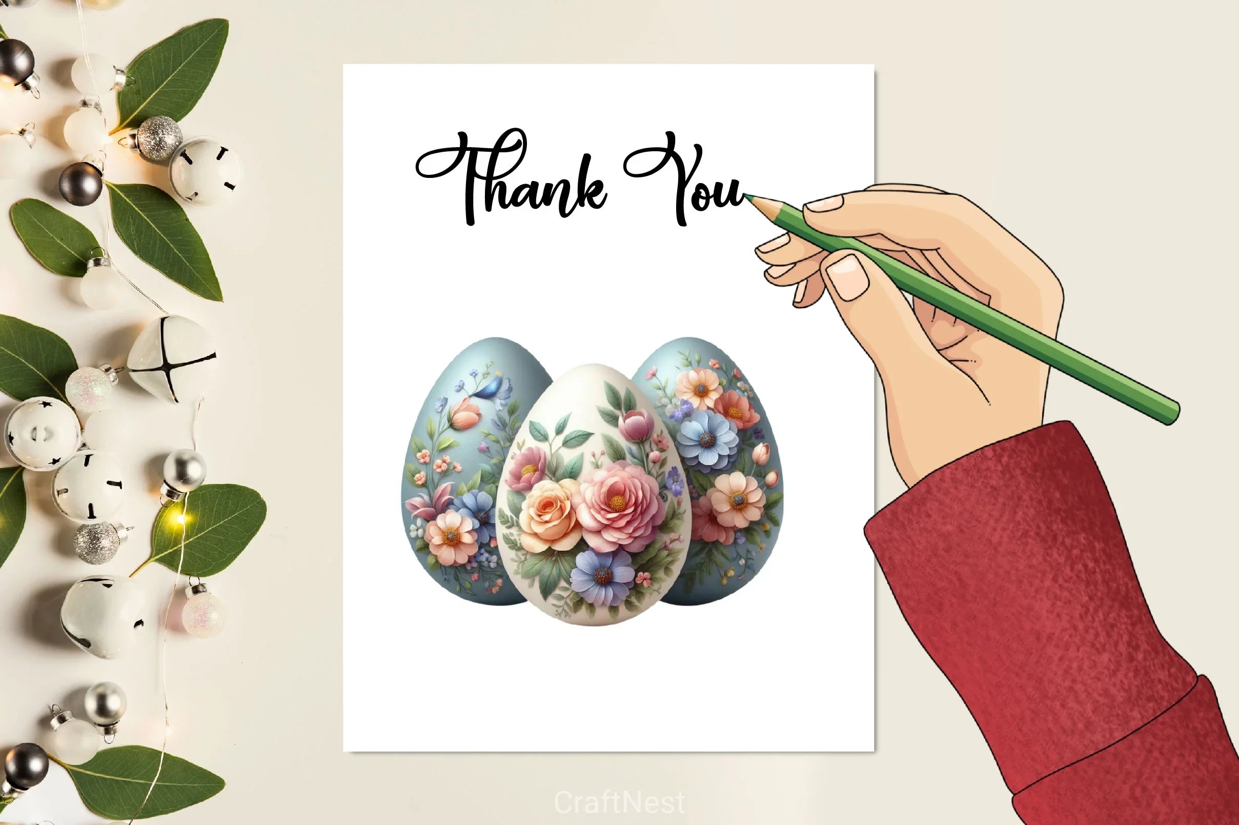 Easter Floral Egg Clipart Bundle - CraftNest - Digital Crafting and Art