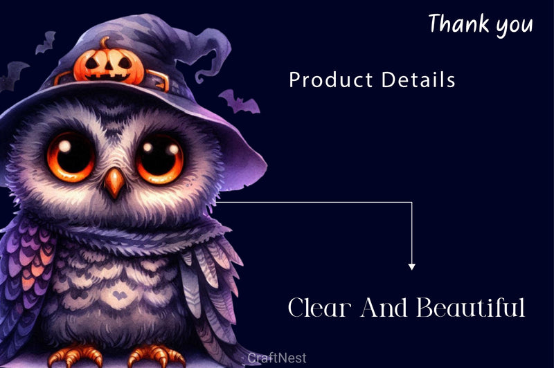 Cute Owl Halloween Scary Owl Clipart Bundle - CraftNest - Digital Crafting and Art