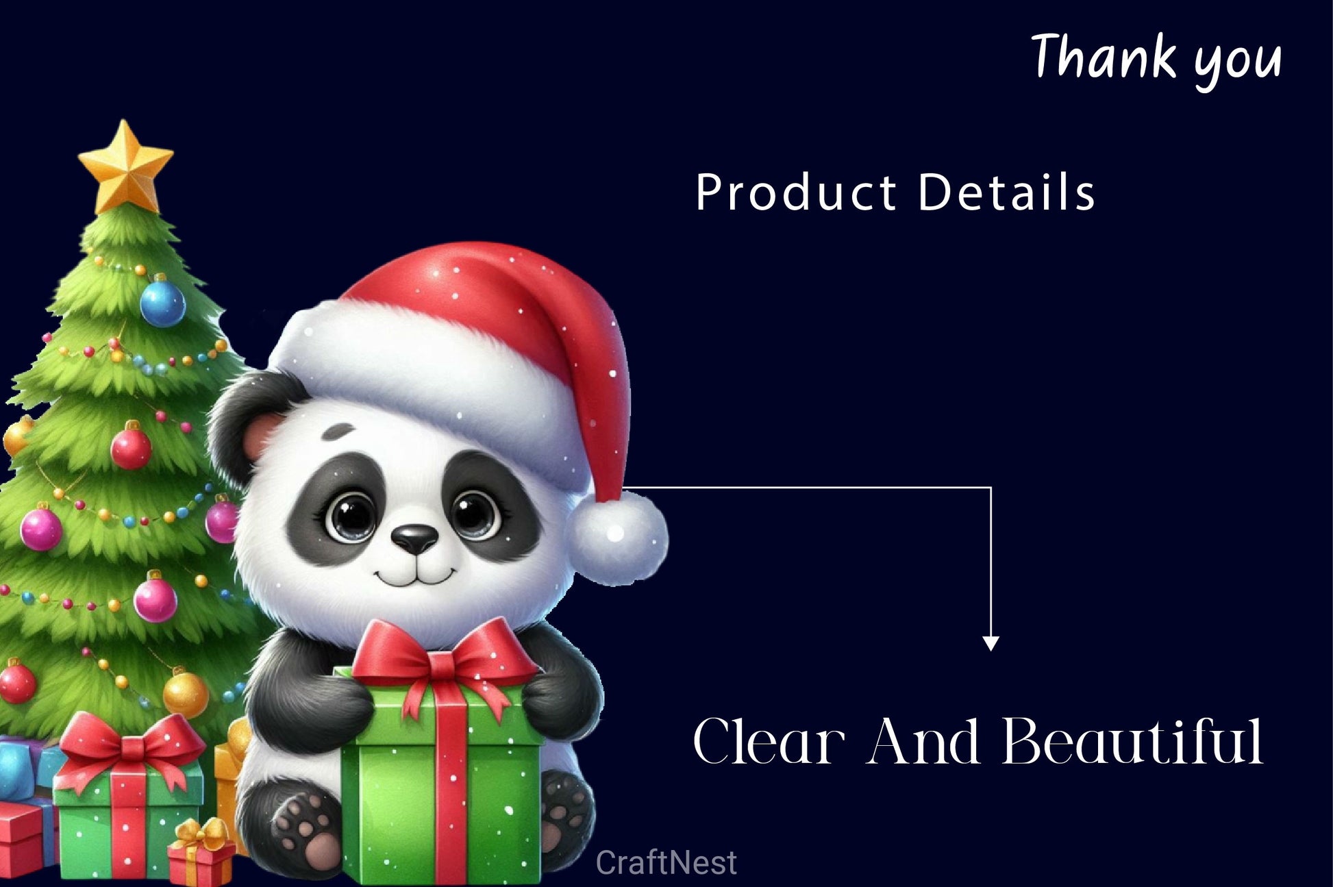 Christmas Panda Clipart Bundle 2 - CraftNest - Digital Crafting and Art