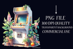 Retro Arcade Machine Clipart Bundle - CraftNest - Digital Crafting and Art