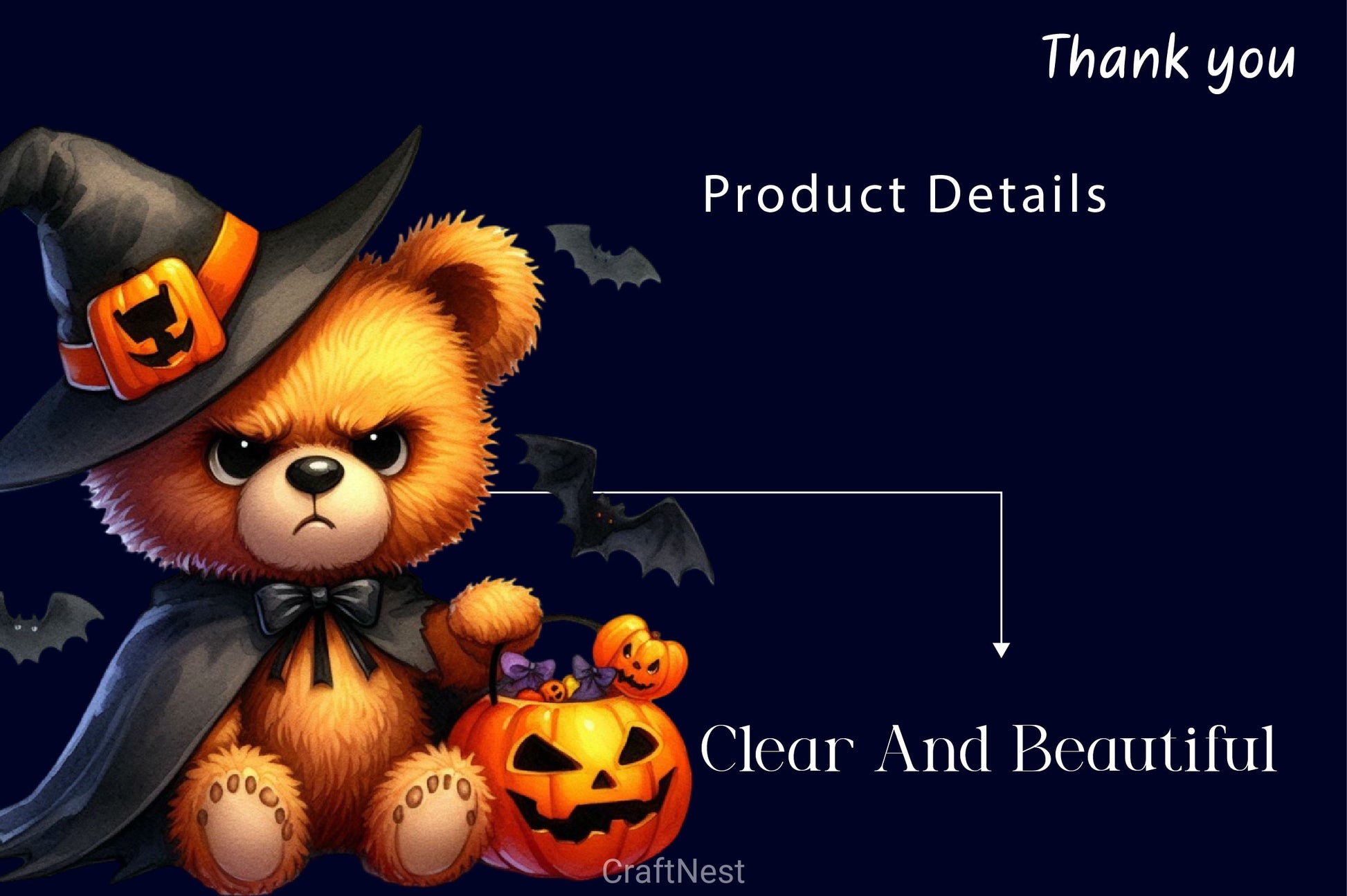 Halloween Teddy Bear Clipart Bundle - CraftNest - Digital Crafting and Art
