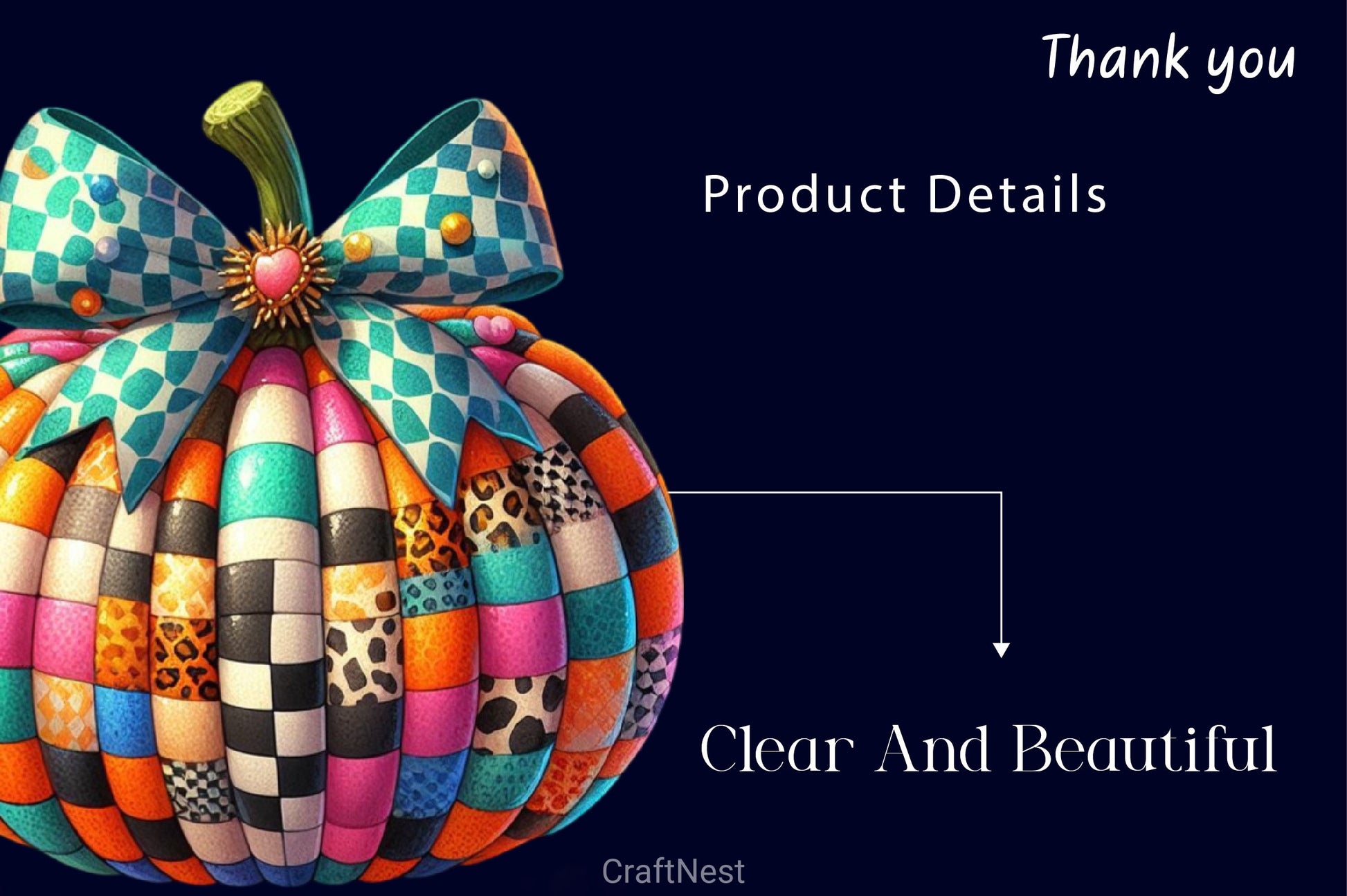 Checkered Pumpkin Clipart Bundle 2 - CraftNest - Digital Crafting and Art