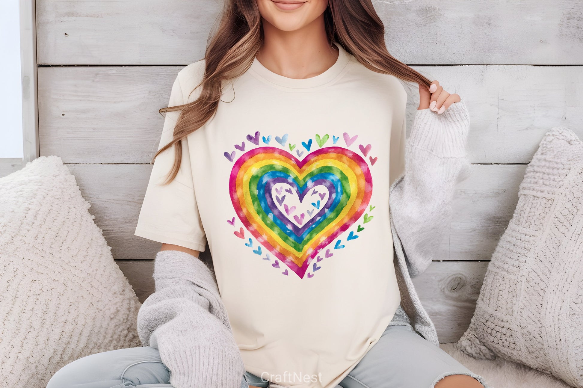 Valentine's Day Rainbow Clipart Bundle 2 - CraftNest - Digital Crafting and Art