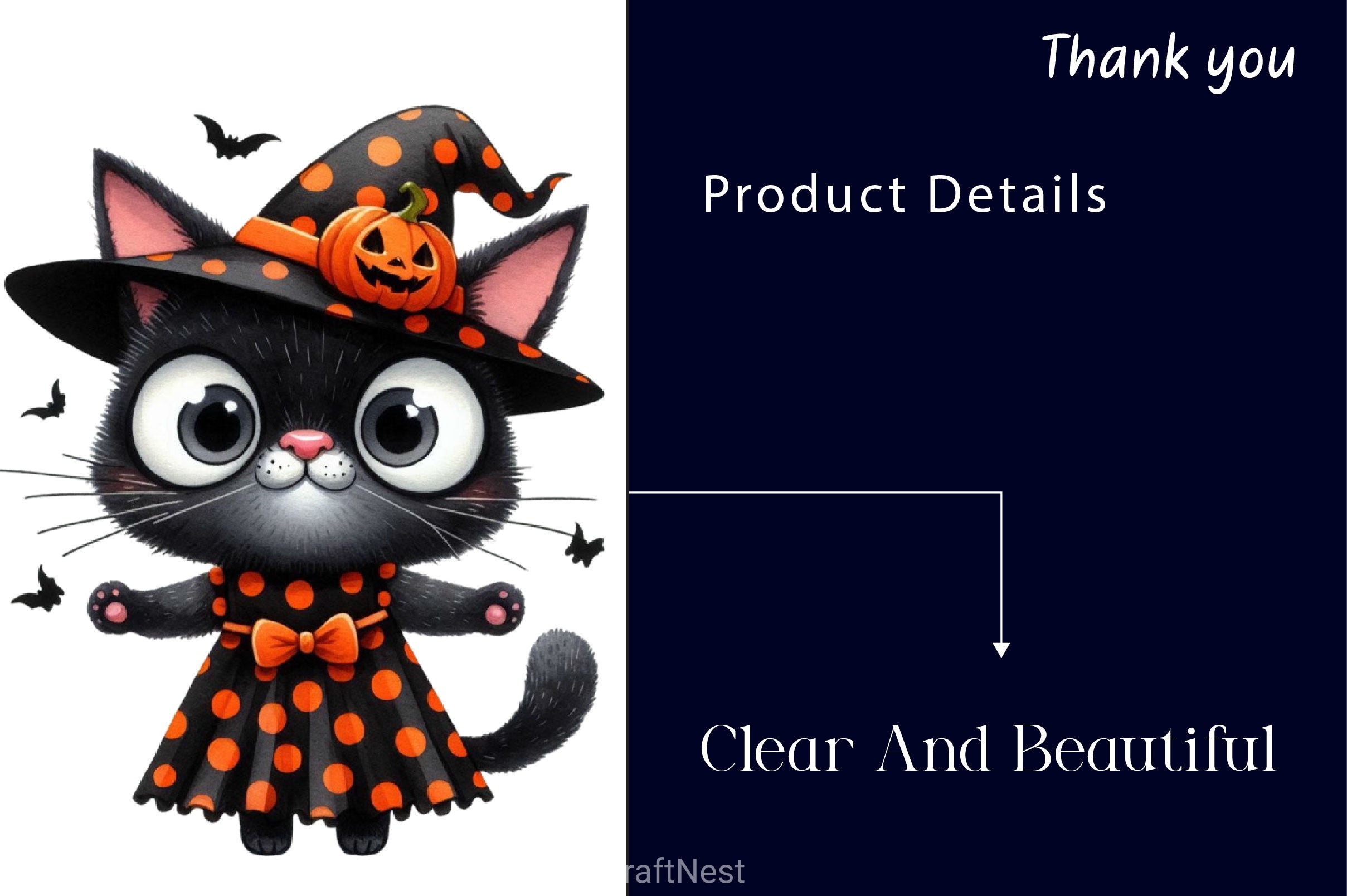 Halloween Funny Black Cat Clipart Bundle - CraftNest - Digital Crafting and Art