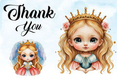 Cute Girl Princess Clipart Bundle - CraftNest - Digital Crafting and Art