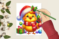 Cute Christmas Chicken Clipart Bundle 4 - CraftNest - Digital Crafting and Art