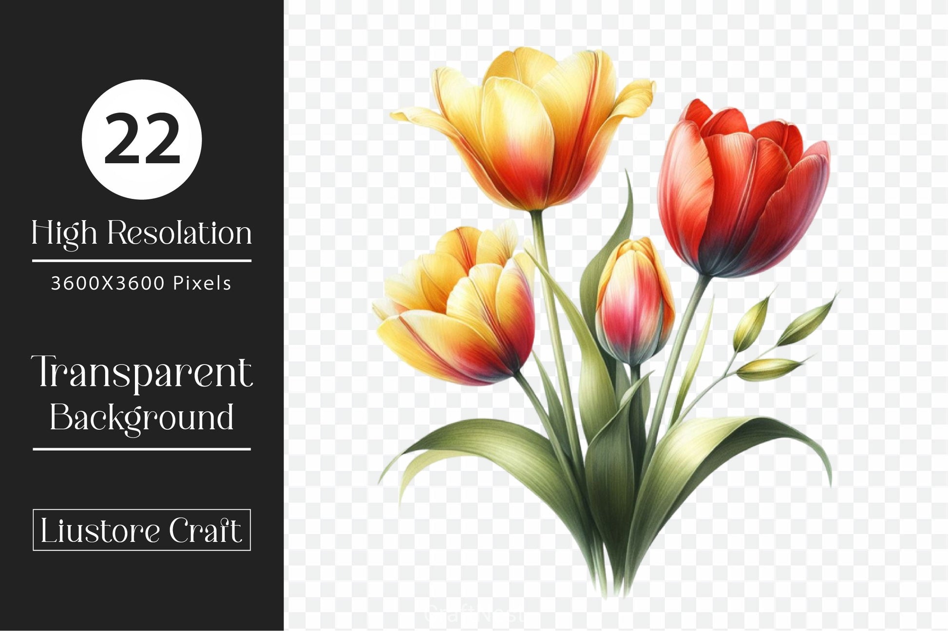 Tulip Flowers Clipart Bundle - CraftNest - Digital Crafting and Art