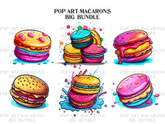 Pop Art Macarons Clipart - CraftNest