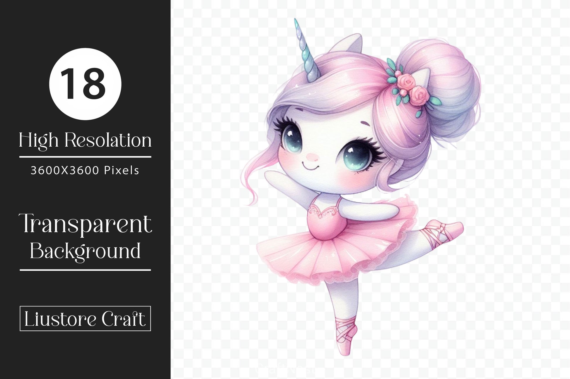 Cute Unicorns Ballet Clipart Bundle - CraftNest - Digital Crafting and Art