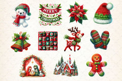 Crochet Christmas Clipart Bundle 3 - CraftNest - Digital Crafting and Art