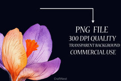 Crocuses Flowers Clipart Bundle - CraftNest - Digital Crafting and Art