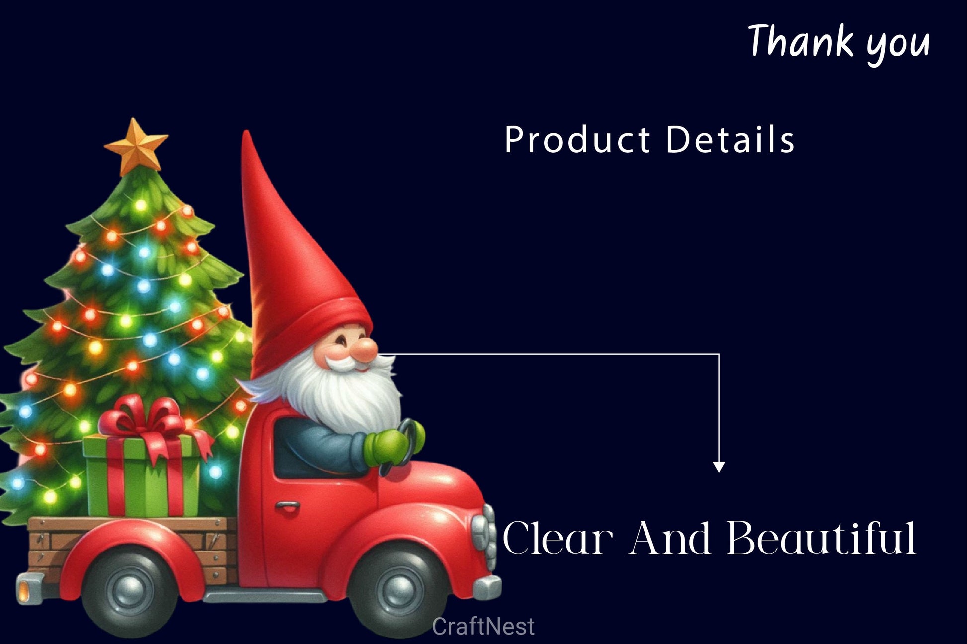 Merry Christmas Truck Gnomes Clipart Bundle - CraftNest - Digital Crafting and Art