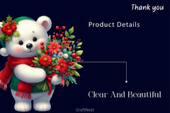 Christmas Polar Bear Clipart Bundle 7 - CraftNest - Digital Crafting and Art