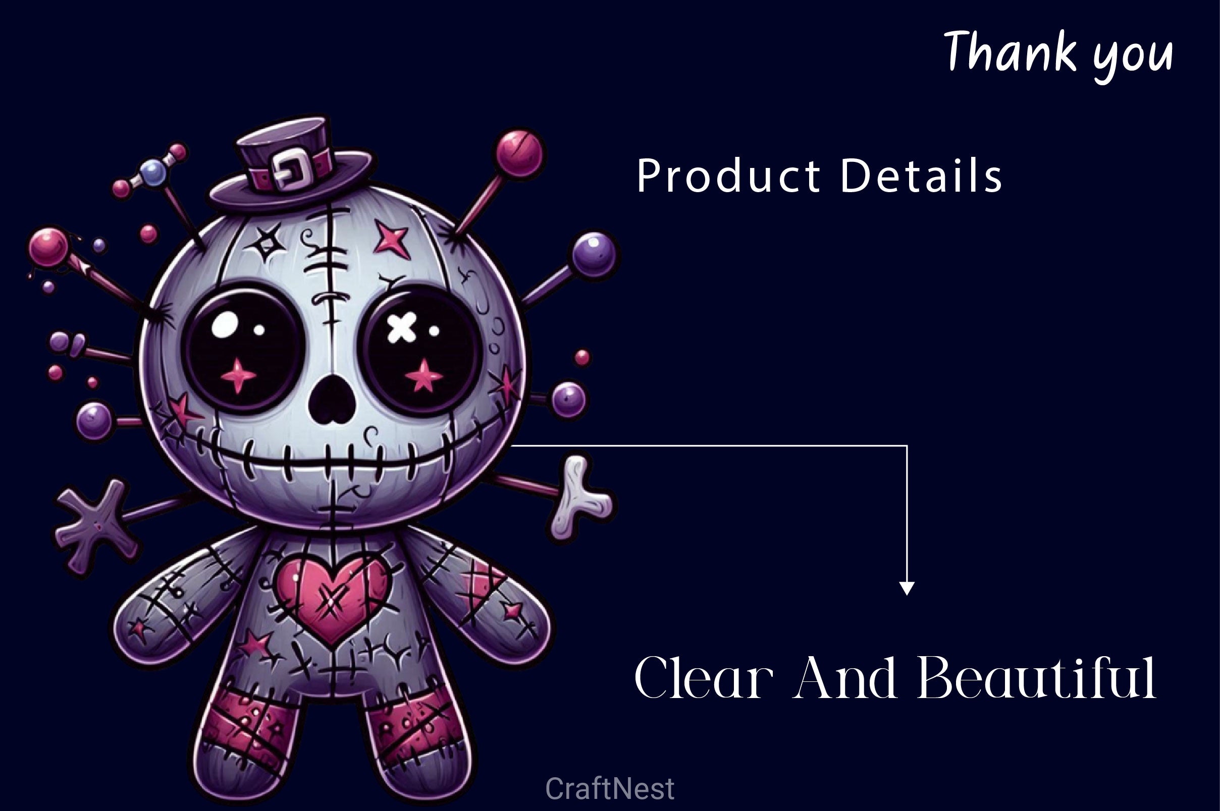 Halloween Gothic Voodoo Doll Clipart Bundle 6 - CraftNest - Digital Crafting and Art