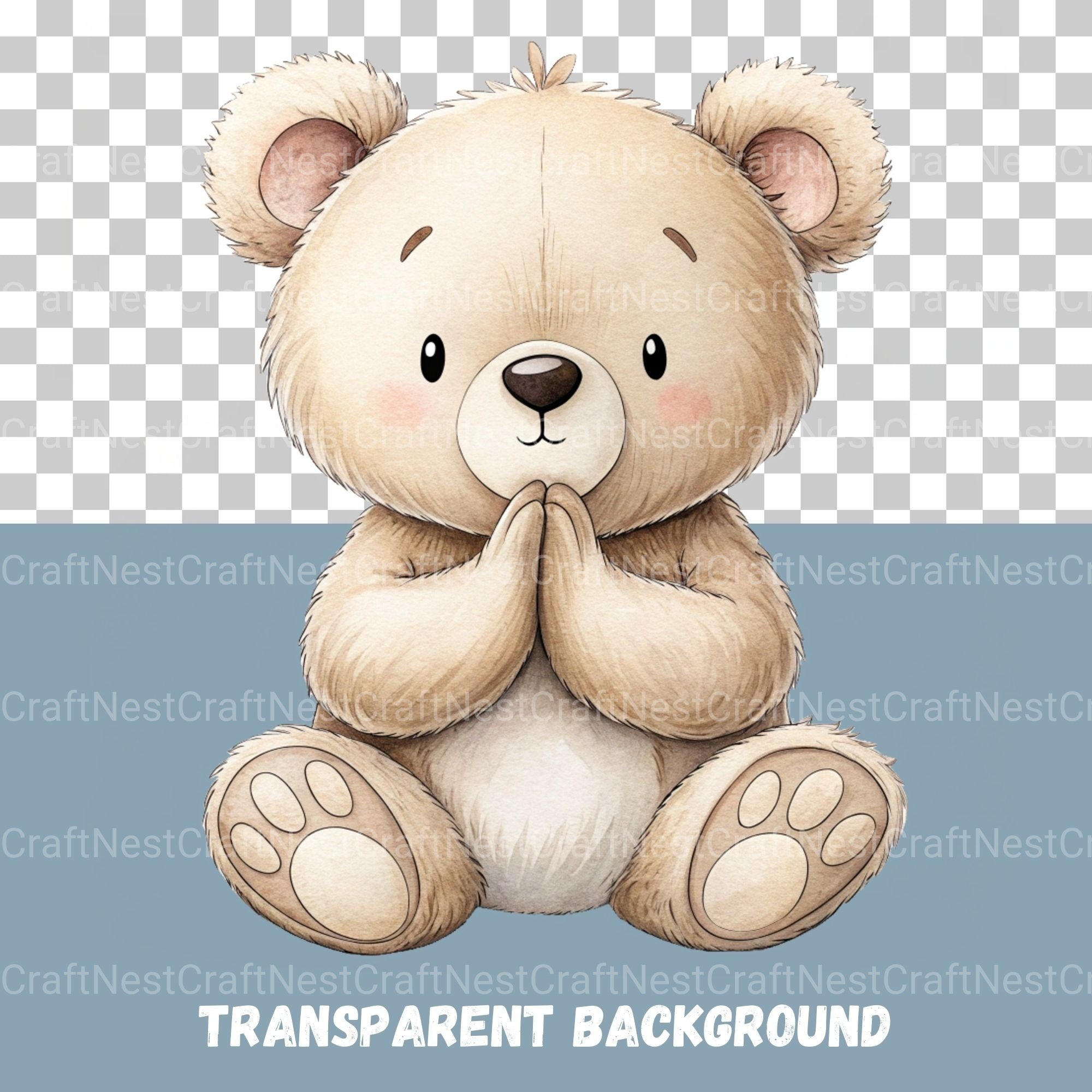 Neutral Bears Clipart Bundle - CraftNest - Digital Crafting and Art