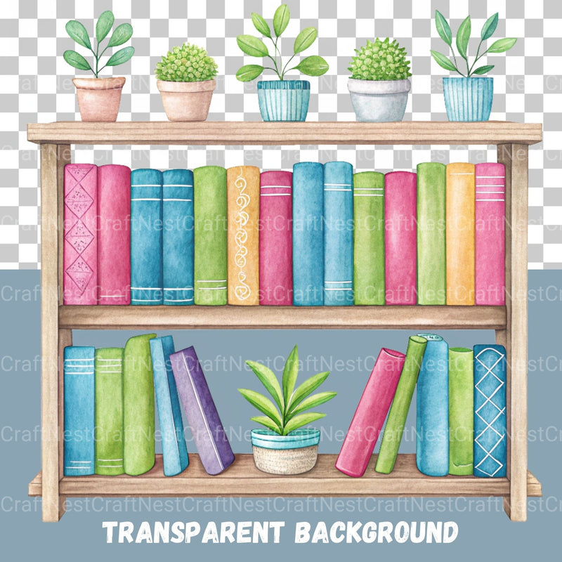 Minimalist Bookshelves Clipart Bundle - CraftNest - Digital Crafting and Art