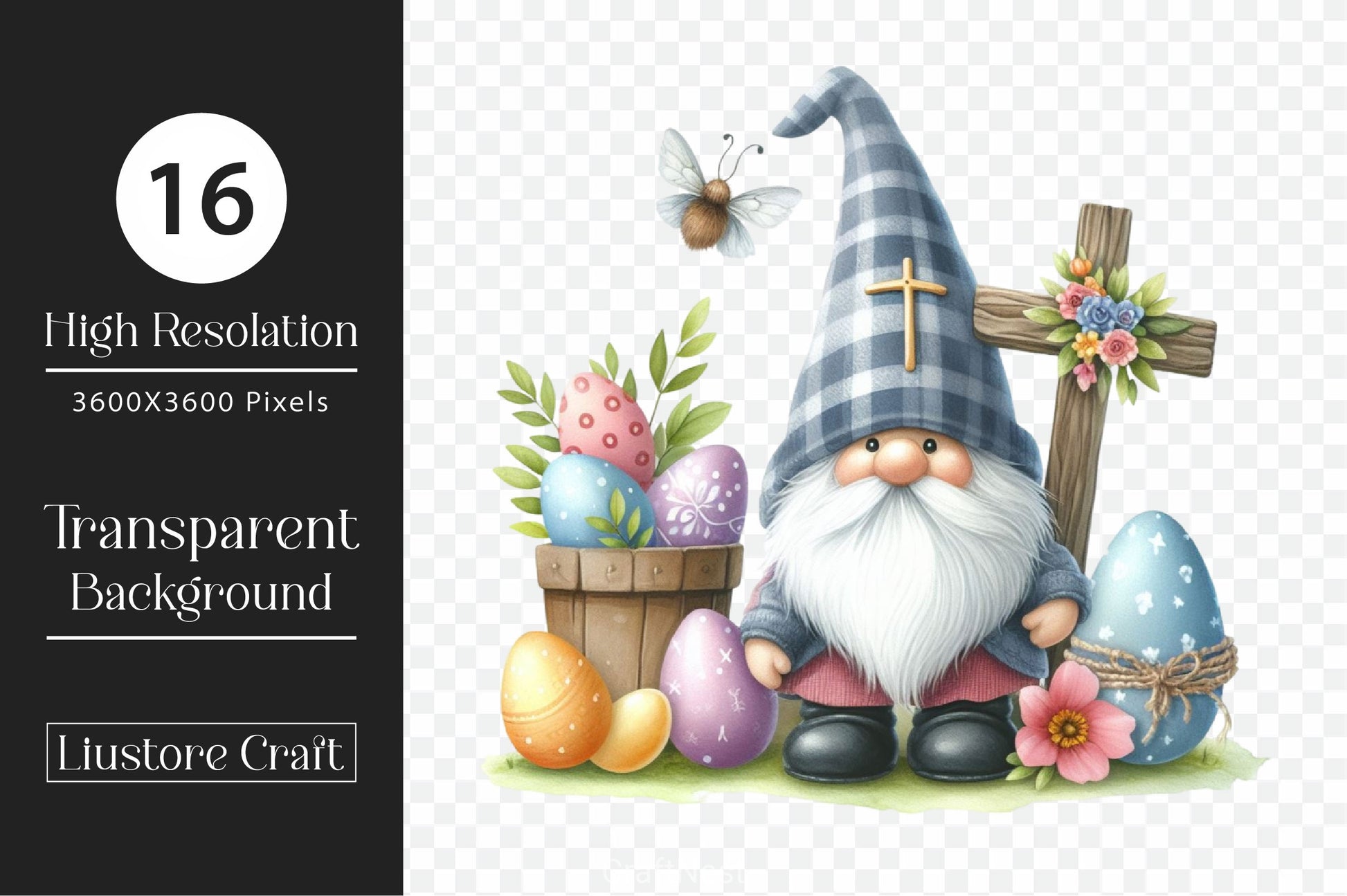Easter Gnome Clipart Bundle 9 - CraftNest - Digital Crafting and Art
