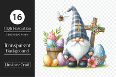 Easter Gnome Clipart Bundle 9 - CraftNest - Digital Crafting and Art