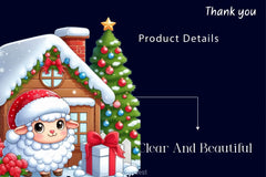 Cute Christmas Sheep Clipart Bundle 2 - CraftNest - Digital Crafting and Art