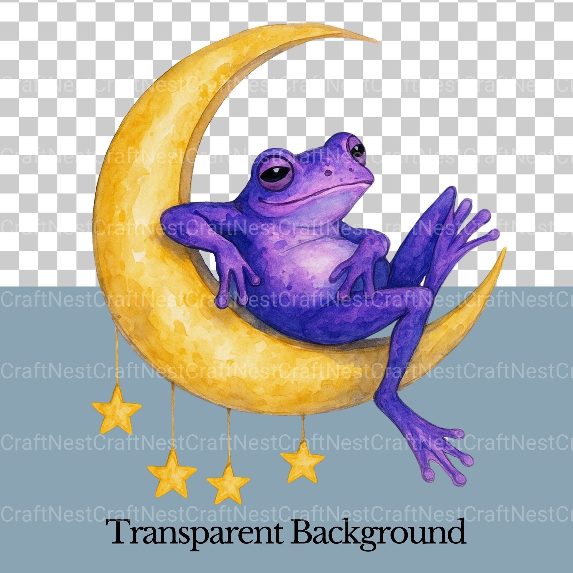 Purple Frogs Sora Clipart Bundle - CraftNest - Digital Crafting and Art