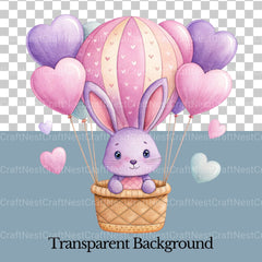 Purple Bunnies Clipart Bundle - CraftNest - Digital Crafting and Art