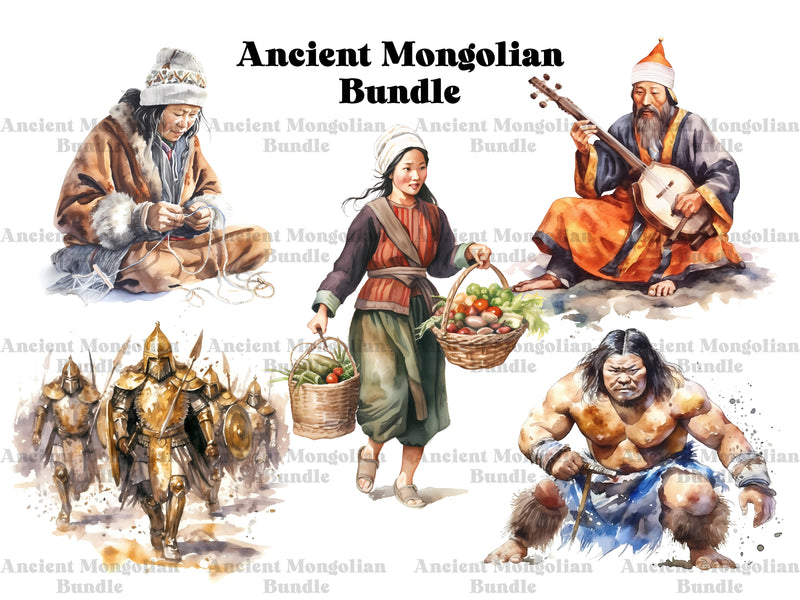 Ancient Mongolian Clipart - CraftNest