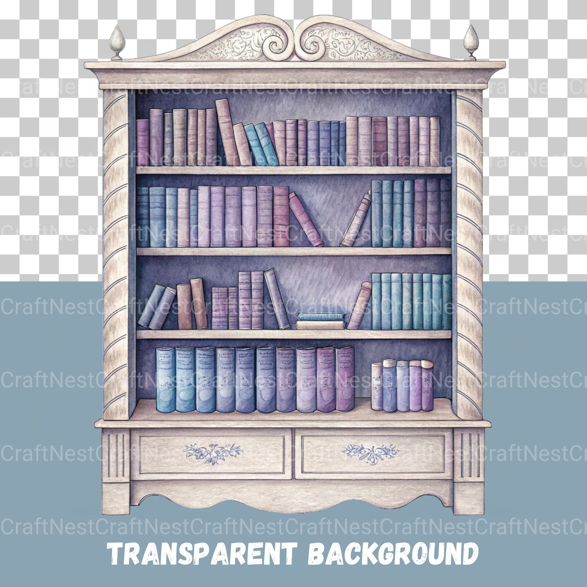 Book Shop & Bookshelves Clipart Bundle - CraftNest - Digital Crafting and Art