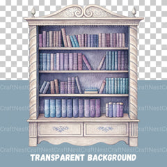 Book Shop & Bookshelves Clipart Bundle - CraftNest - Digital Crafting and Art