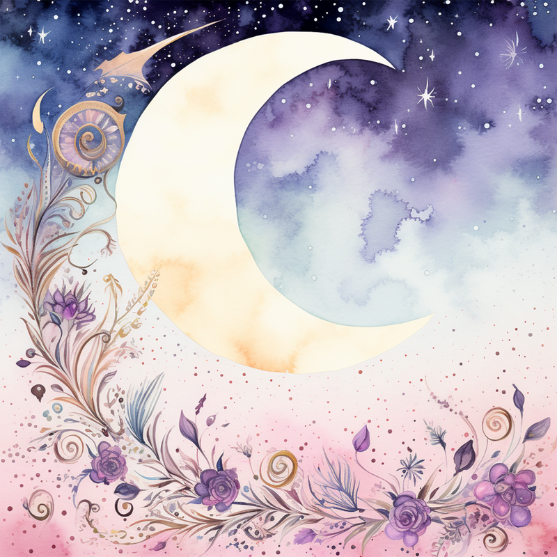 Moon Boho Seamless Digital Paper - CraftNest - Digital Crafting and Art