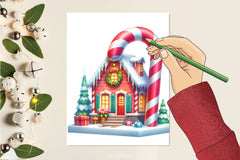 Candy Cane House Clipart Bundle - CraftNest - Digital Crafting and Art