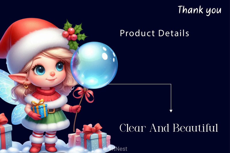 Christmas Cute Fairy Clipart Bundle - CraftNest - Digital Crafting and Art