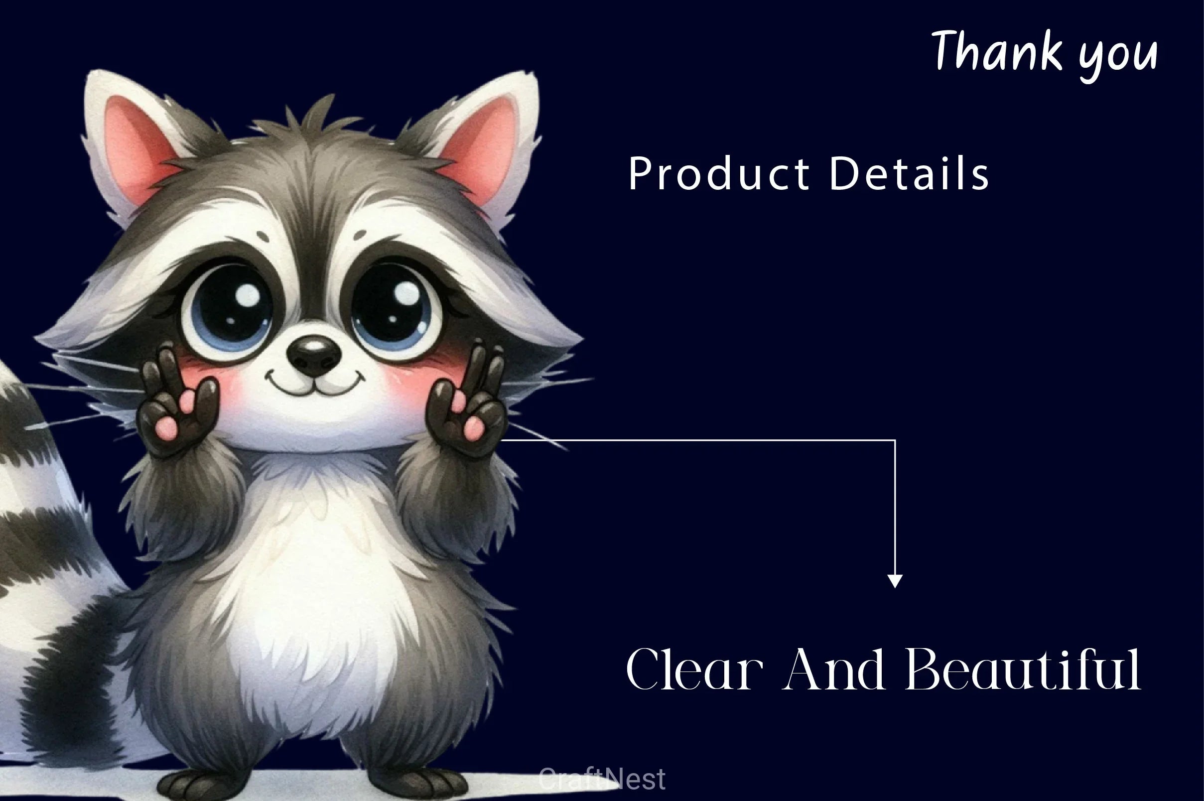 Cute Cartoon Raccoon Clipart Bundle - CraftNest - Digital Crafting and Art