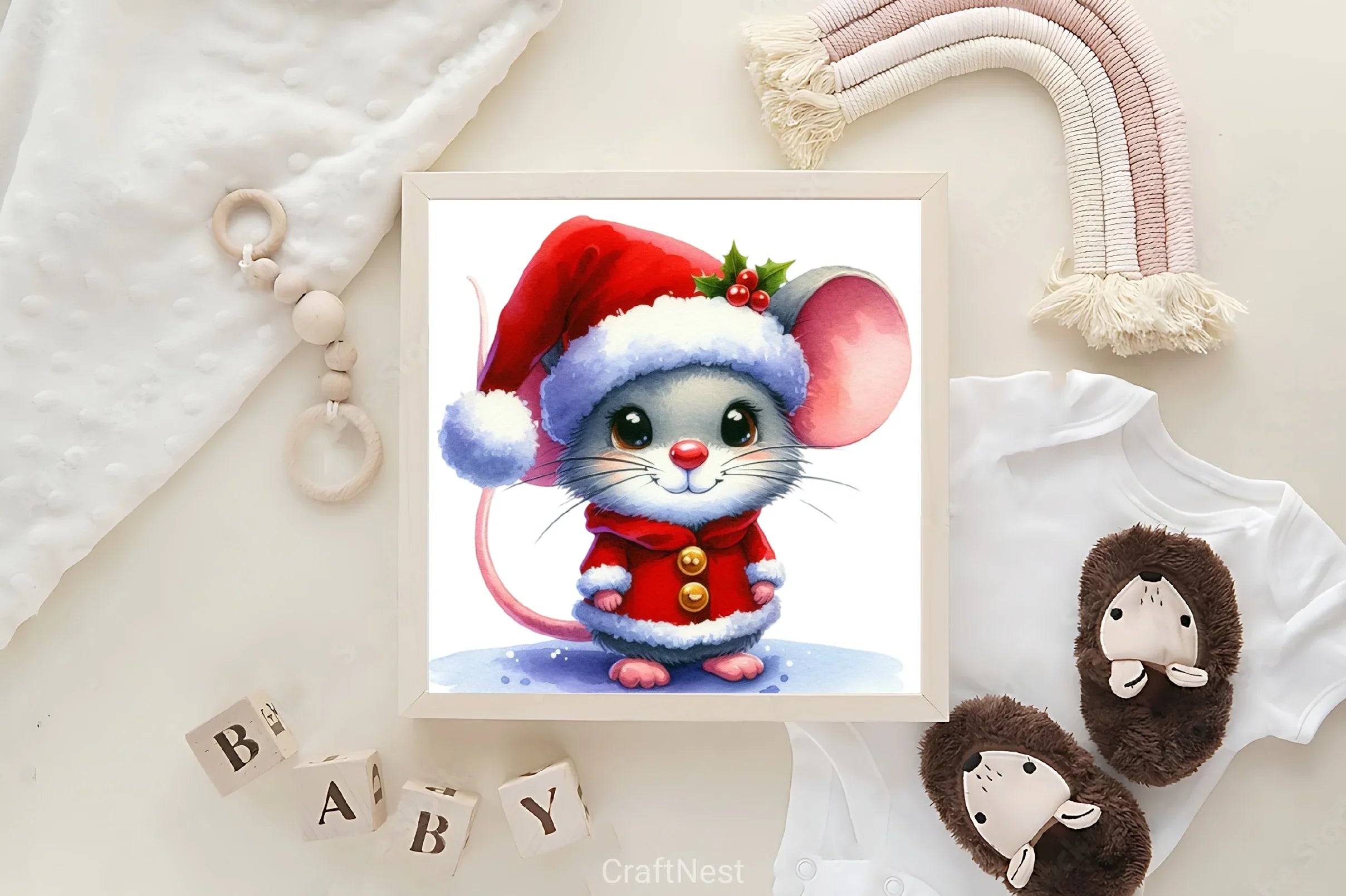 Christmas Mouse Clipart Bundle - CraftNest - Digital Crafting and Art