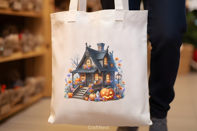 Cute Pumpkin House Clipart Bundle - CraftNest - Digital Crafting and Art