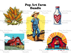 Pop Art Farming Clipart - CraftNest