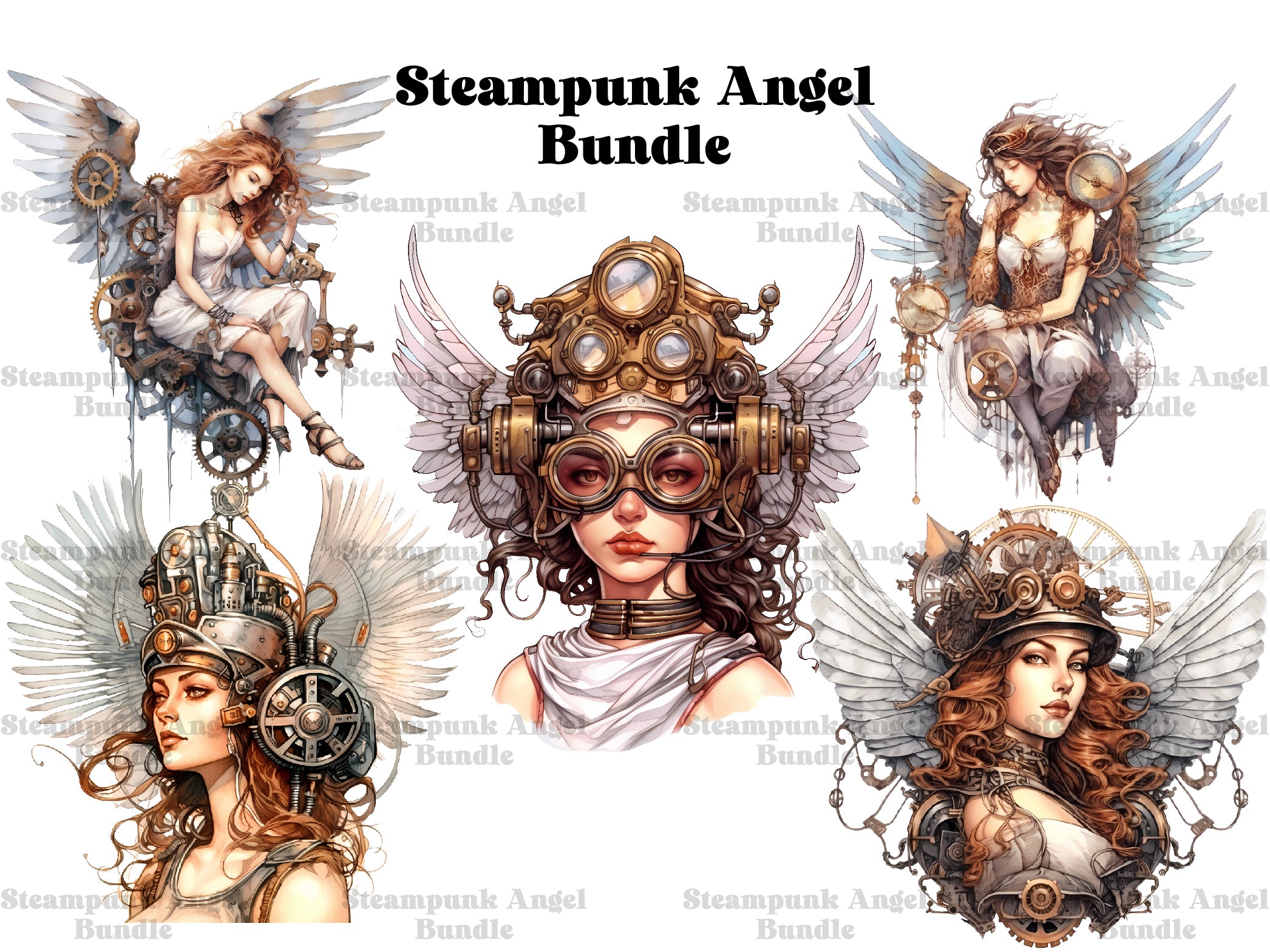 Steampunk Angel Clipart - CraftNest