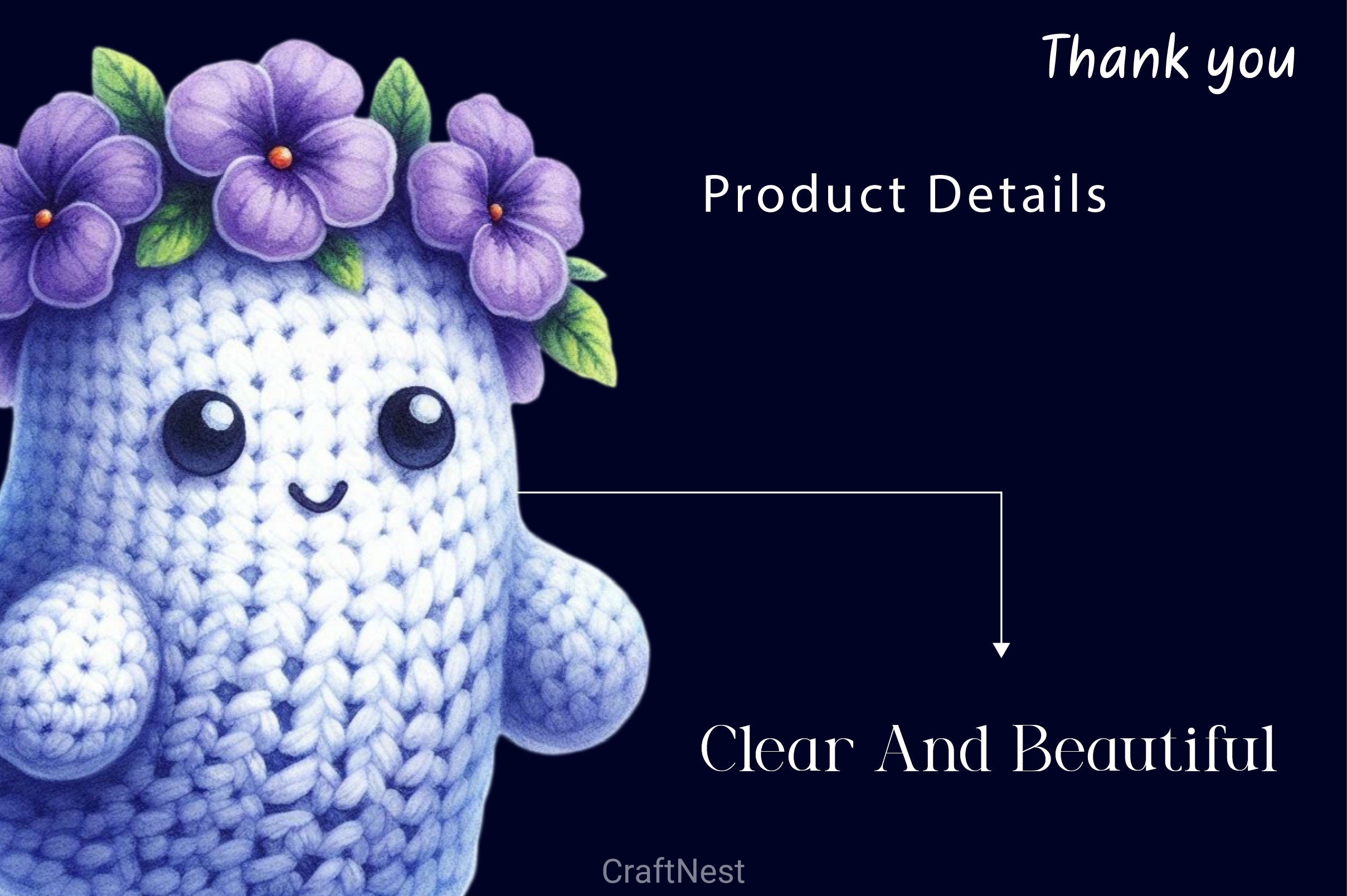 Crochet Ghost Patterns Clipart Bundle 2 - CraftNest - Digital Crafting and Art