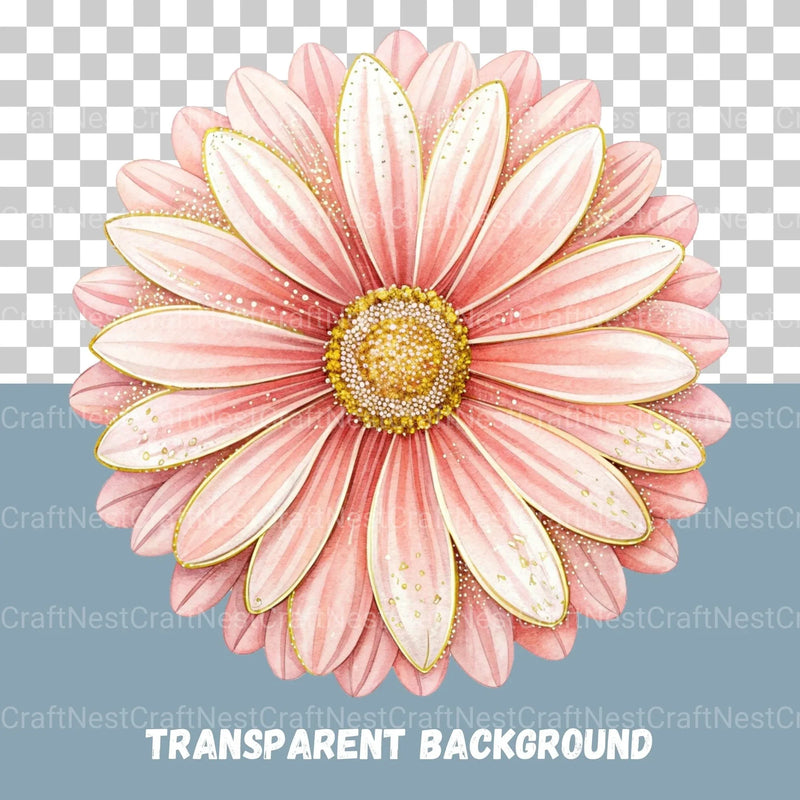 Daisies Glitter Clipart Bundle - CraftNest - Digital Crafting and Art