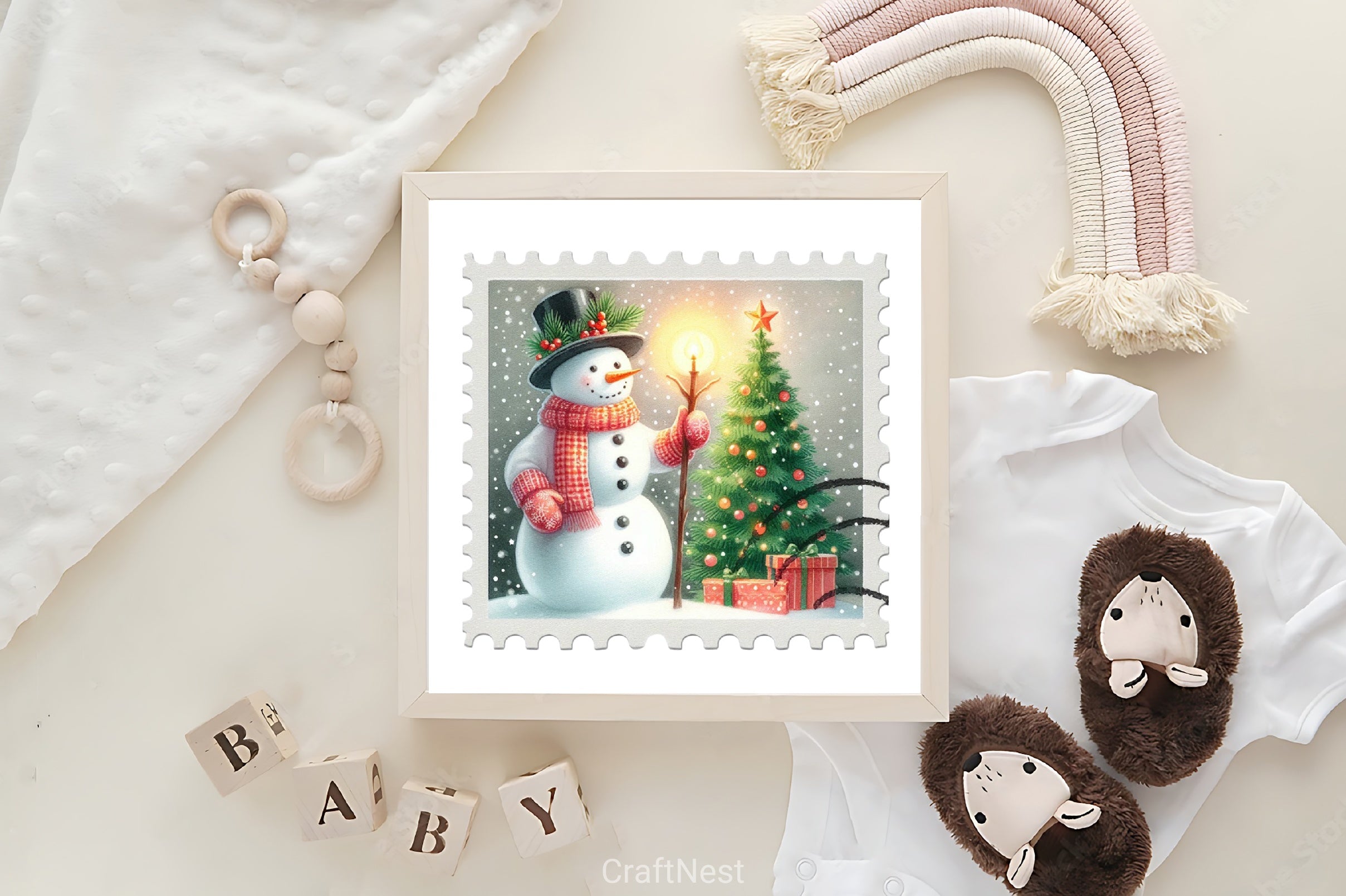 Christmas Santa Claus Stamp Clipart Bundle - CraftNest - Digital Crafting and Art