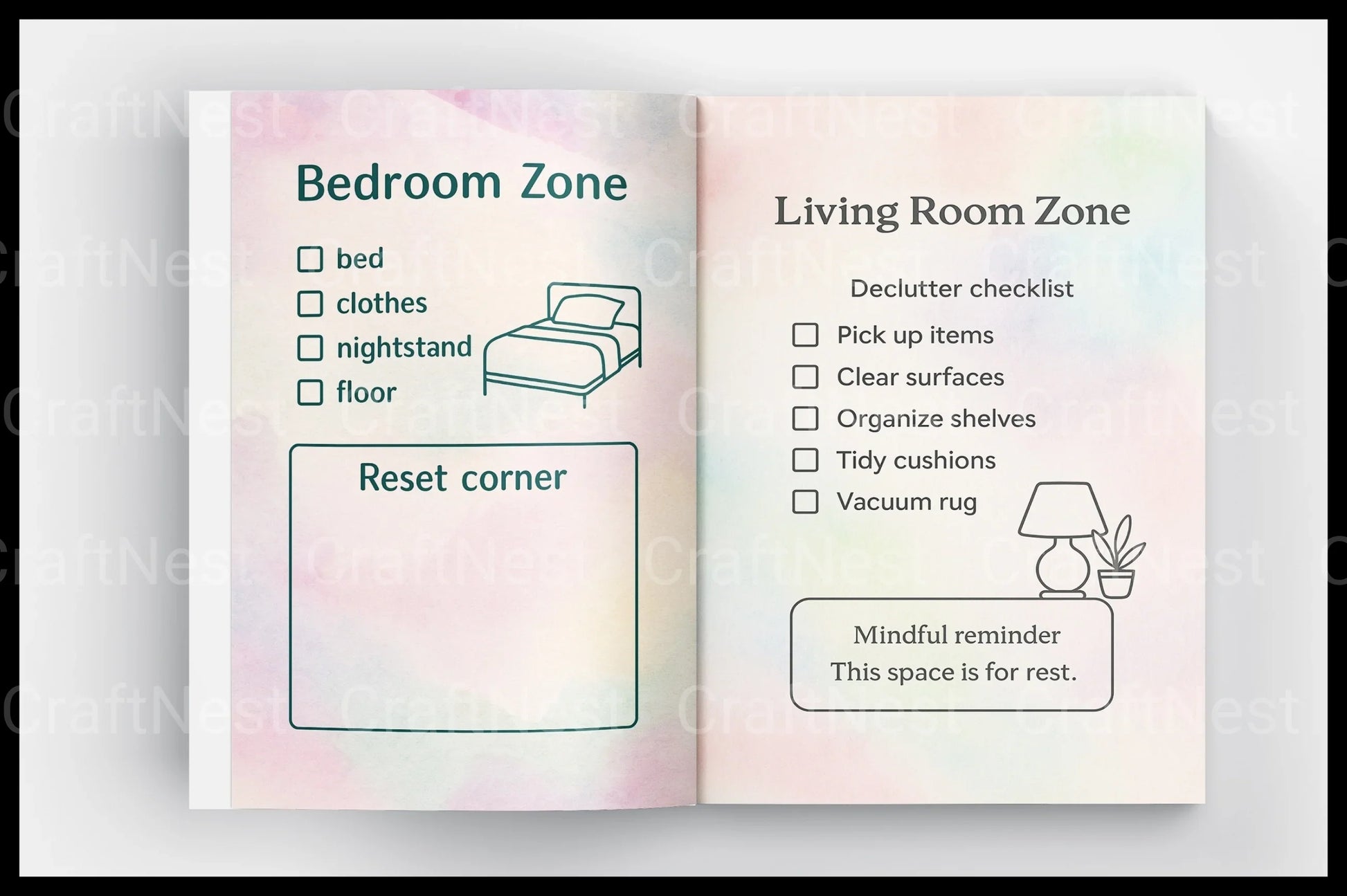 Mindful Cleaning Companion Guide - CraftNest - Digital Crafting and Art
