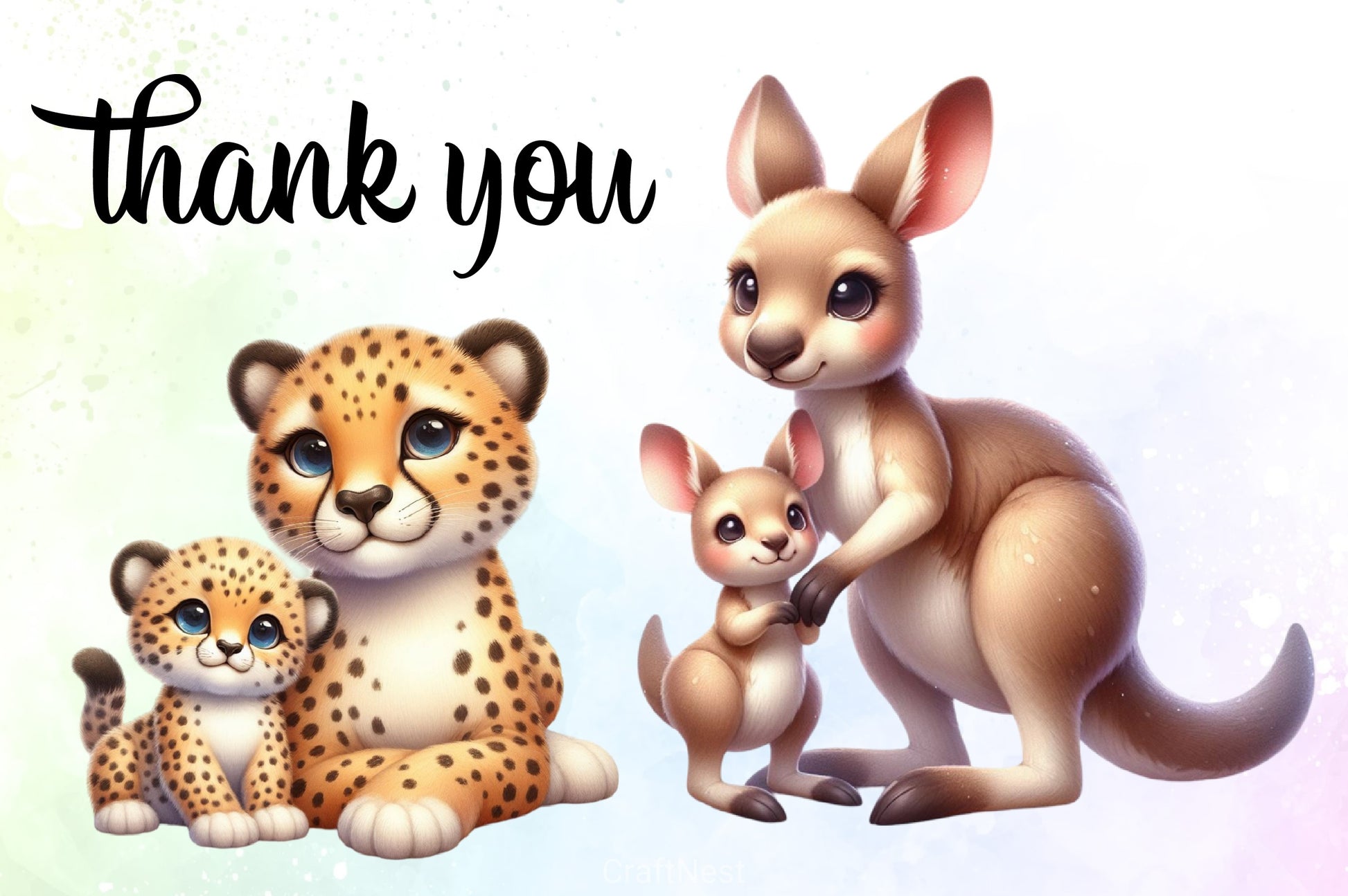 Mama & Baby Animals Clipart Bundle - CraftNest - Digital Crafting and Art