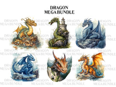 Realistic Dragons Clipart - CraftNest