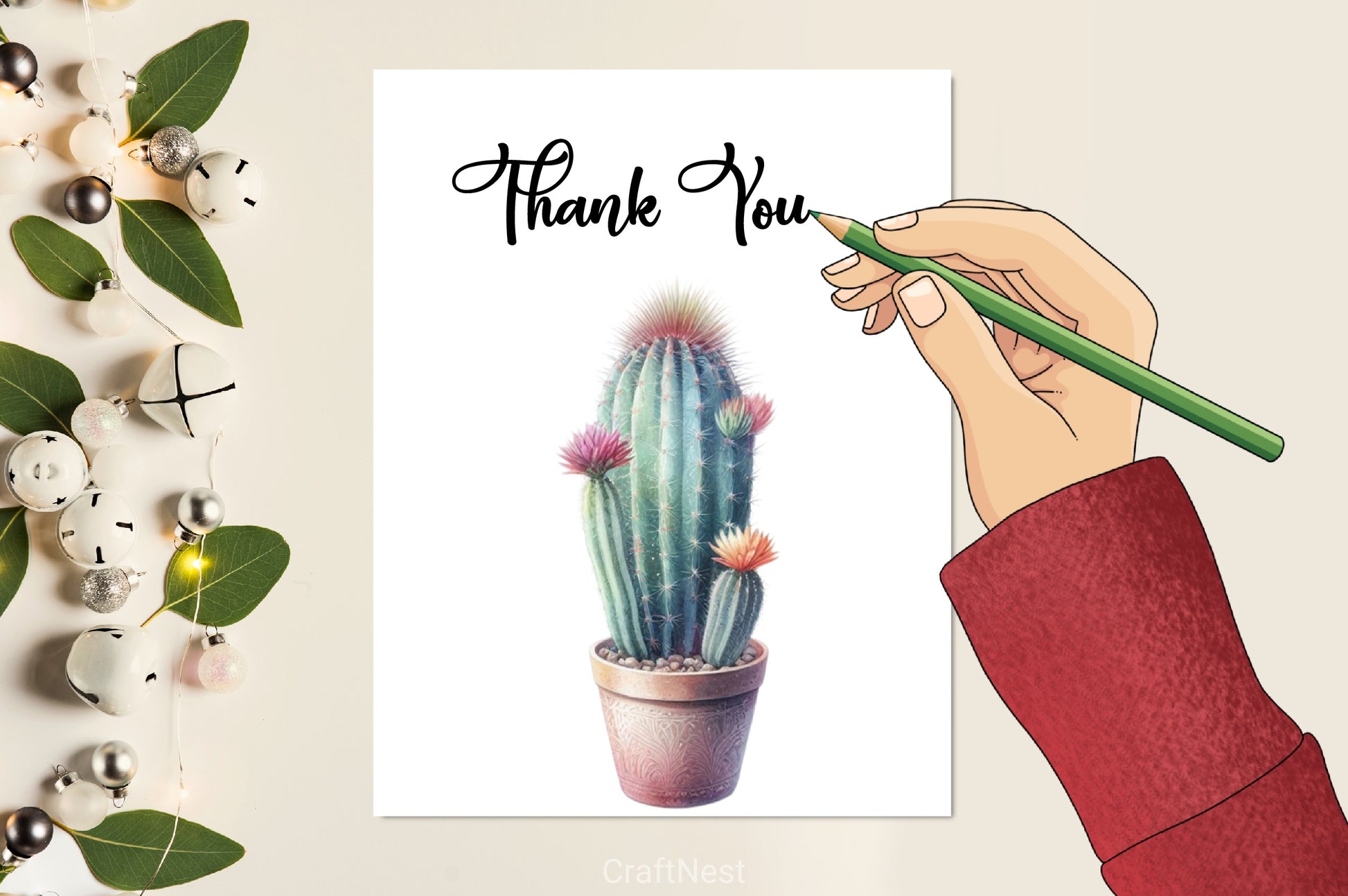 Floral Cactus Clipart Bundle - CraftNest - Digital Crafting and Art