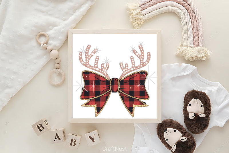 Christmas Reindeer Bow Clipart Bundle 4 - CraftNest - Digital Crafting and Art
