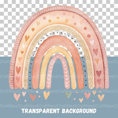 Boho Rainbows Clipart Bundle - CraftNest - Digital Crafting and Art