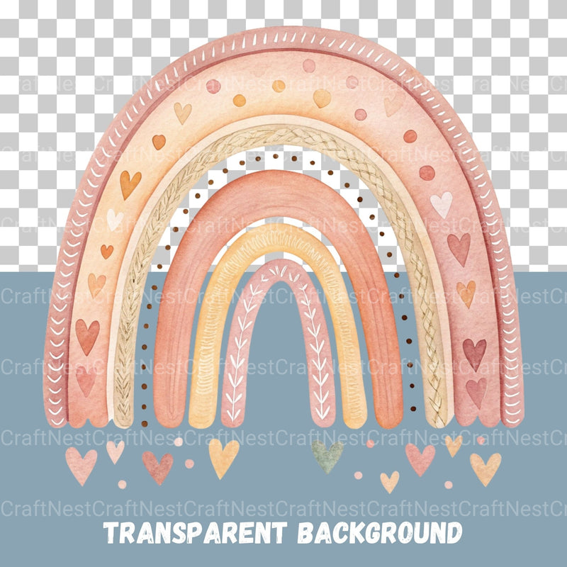 Boho Rainbows Clipart Bundle - CraftNest - Digital Crafting and Art
